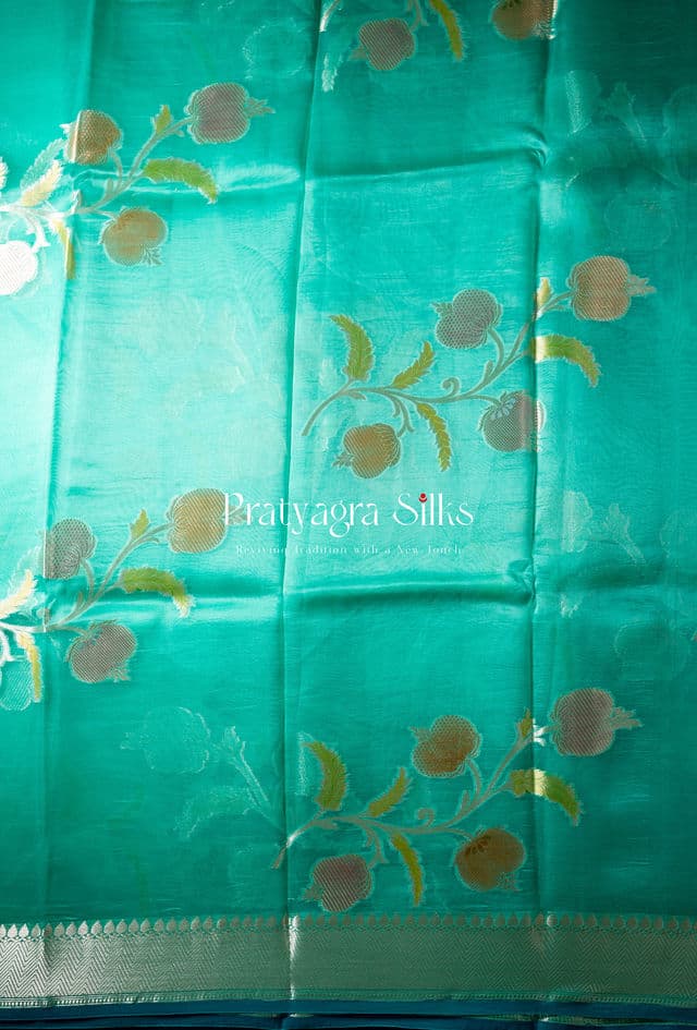 Radiant Aquamarine Organza Silk - Image 7