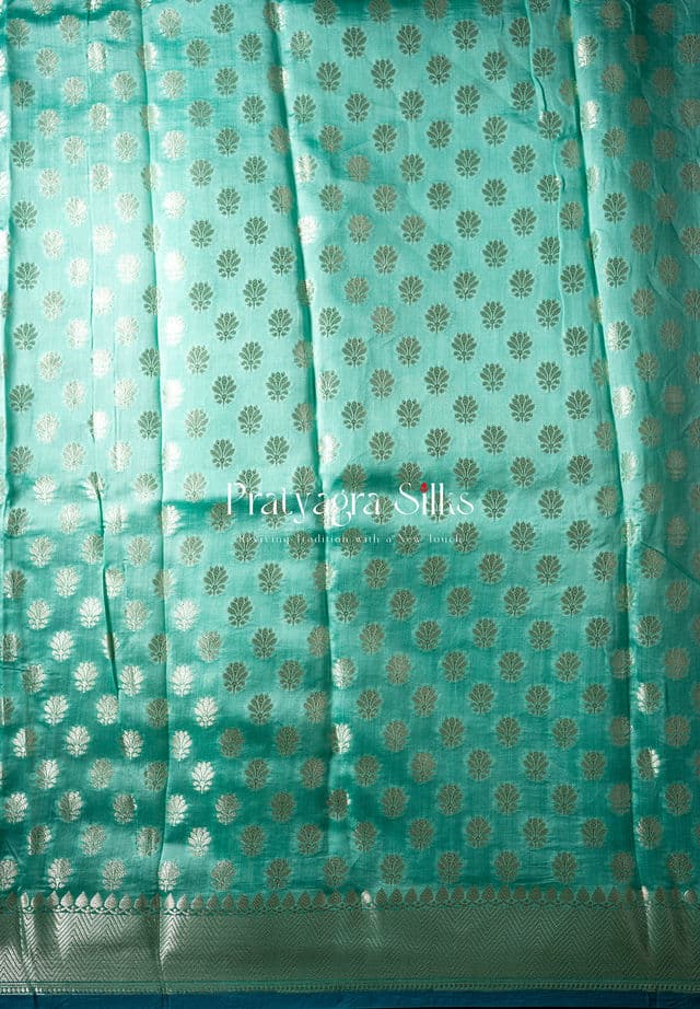 Radiant Aquamarine Organza Silk - Image 5