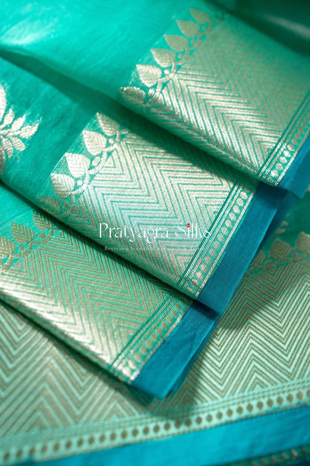Radiant Aquamarine Organza Silk - Image 2