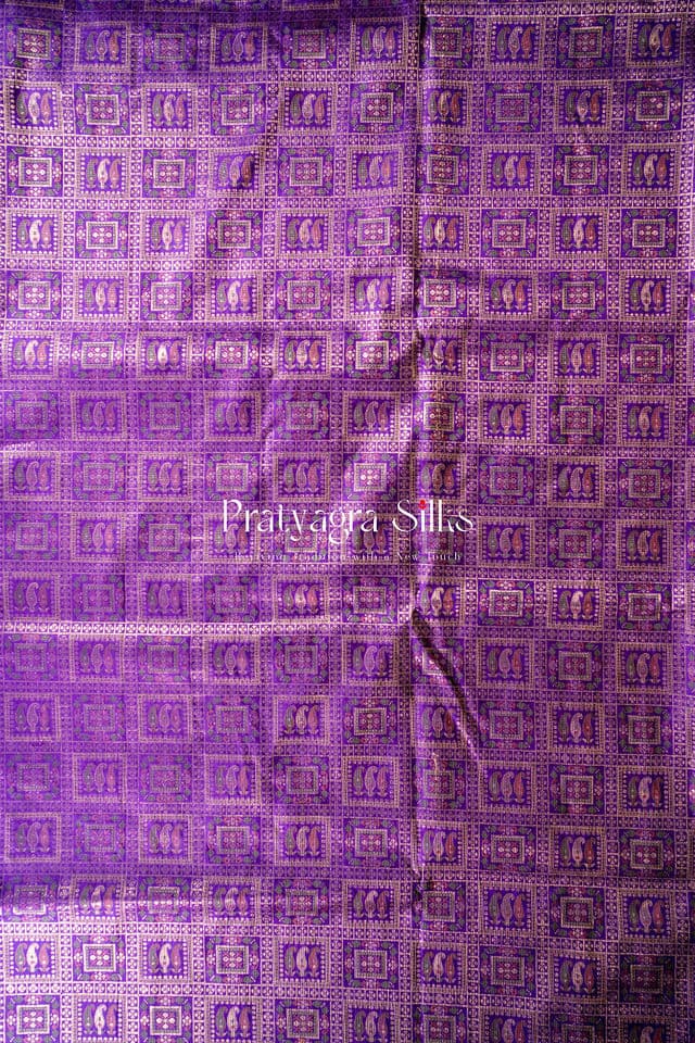 Purple paisley kadhwa silk - Image 4