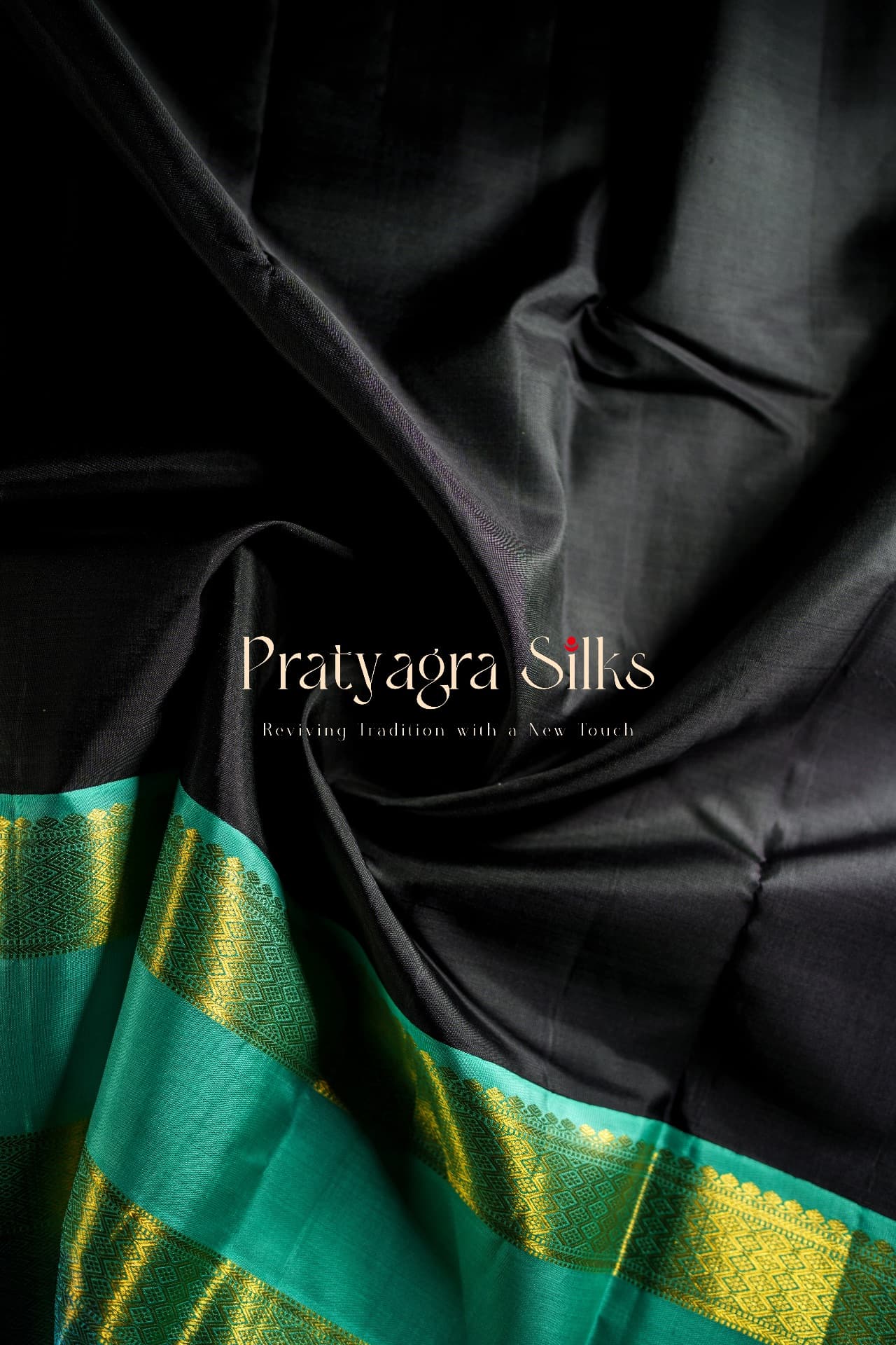 The Emerald Ebony silk