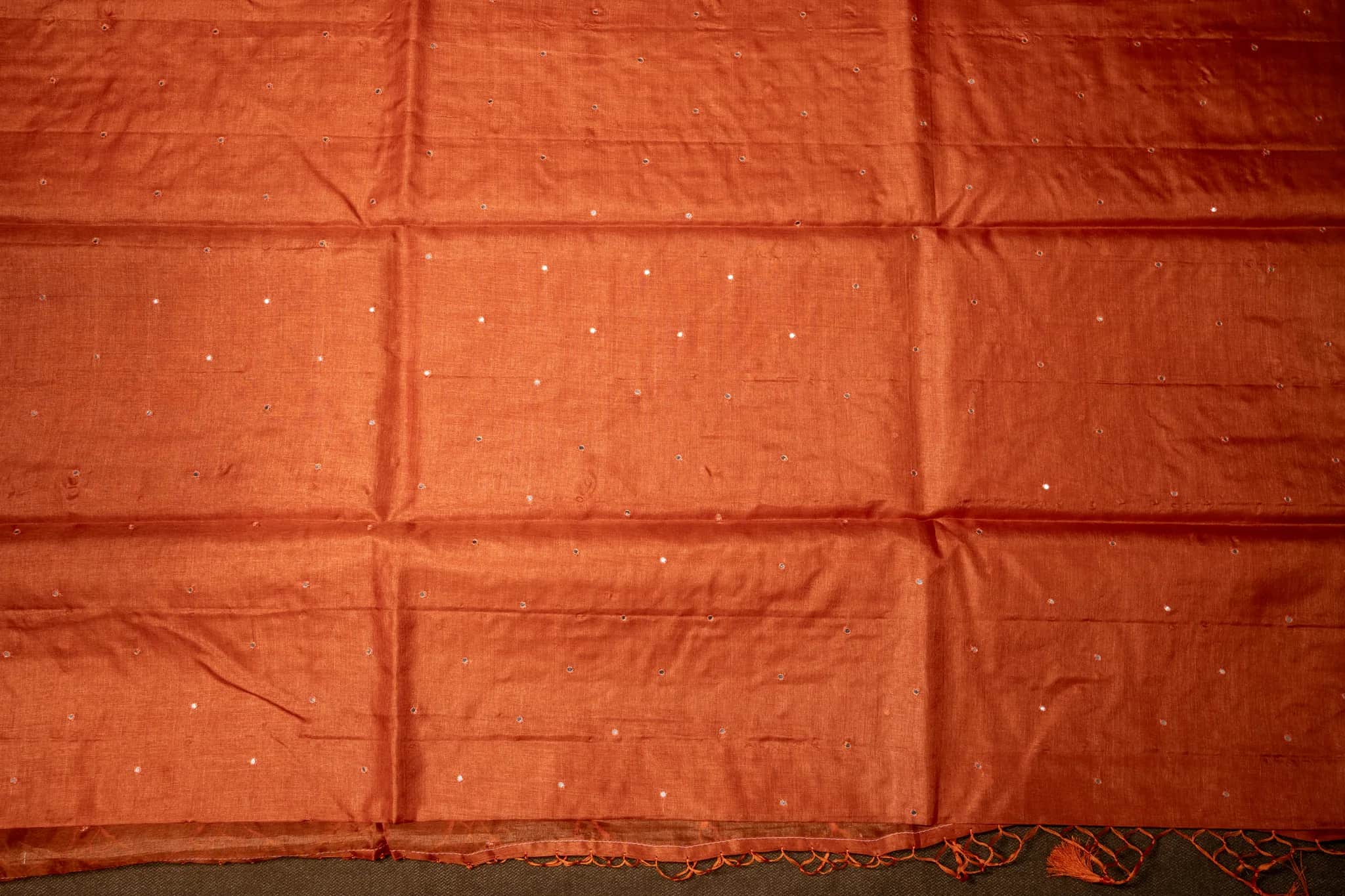 Orange Banarasi Tussar Silk Saree Pure silk sarees online in India | Pratyagra Silks