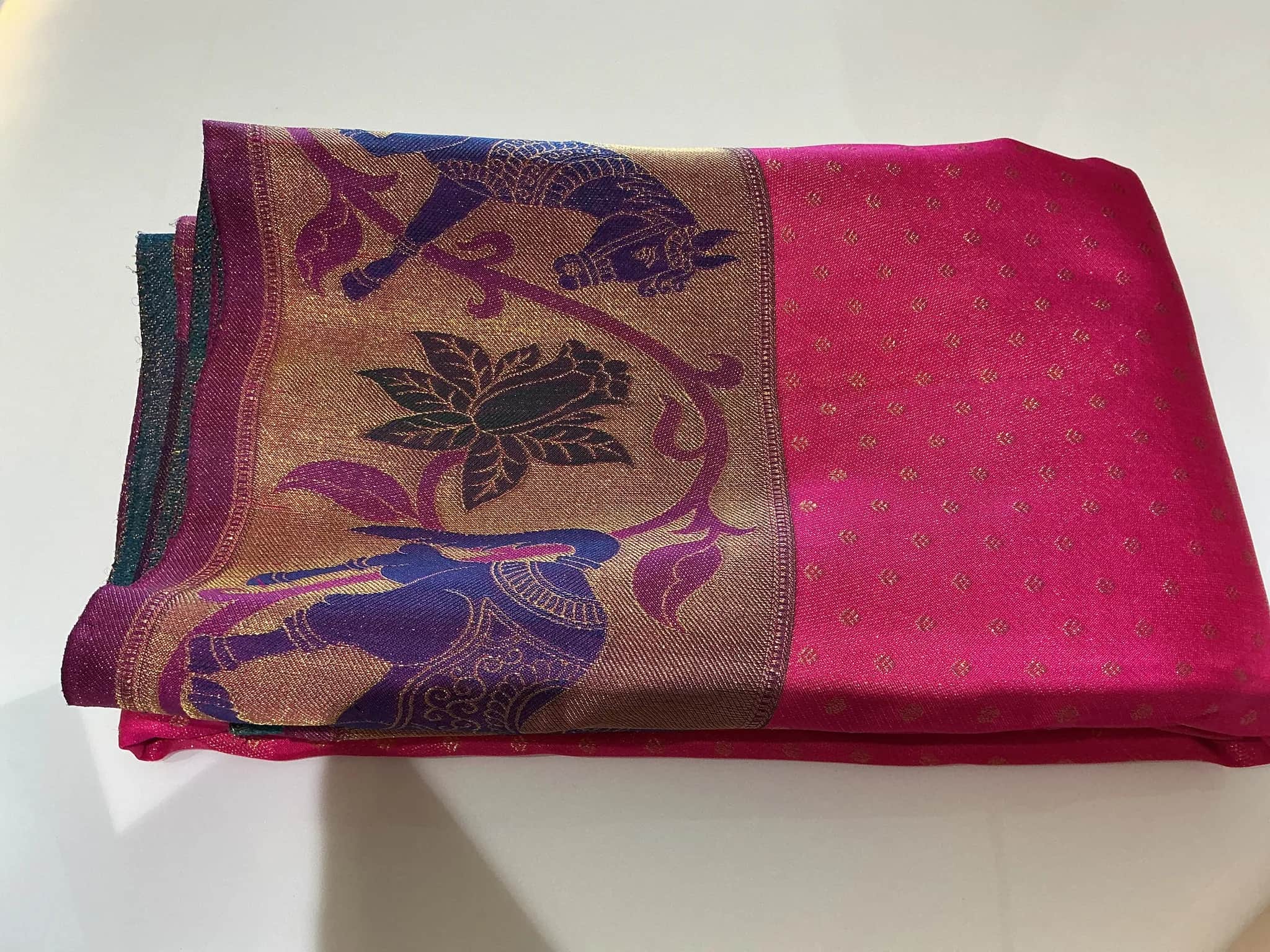 Horse design Pure silk sarees online in India | Pratyagra Silks