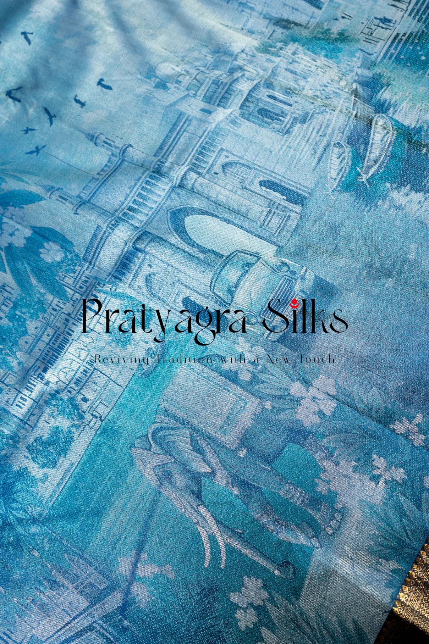 The Royal Ghats Storytelling Silk Saree - Image 5