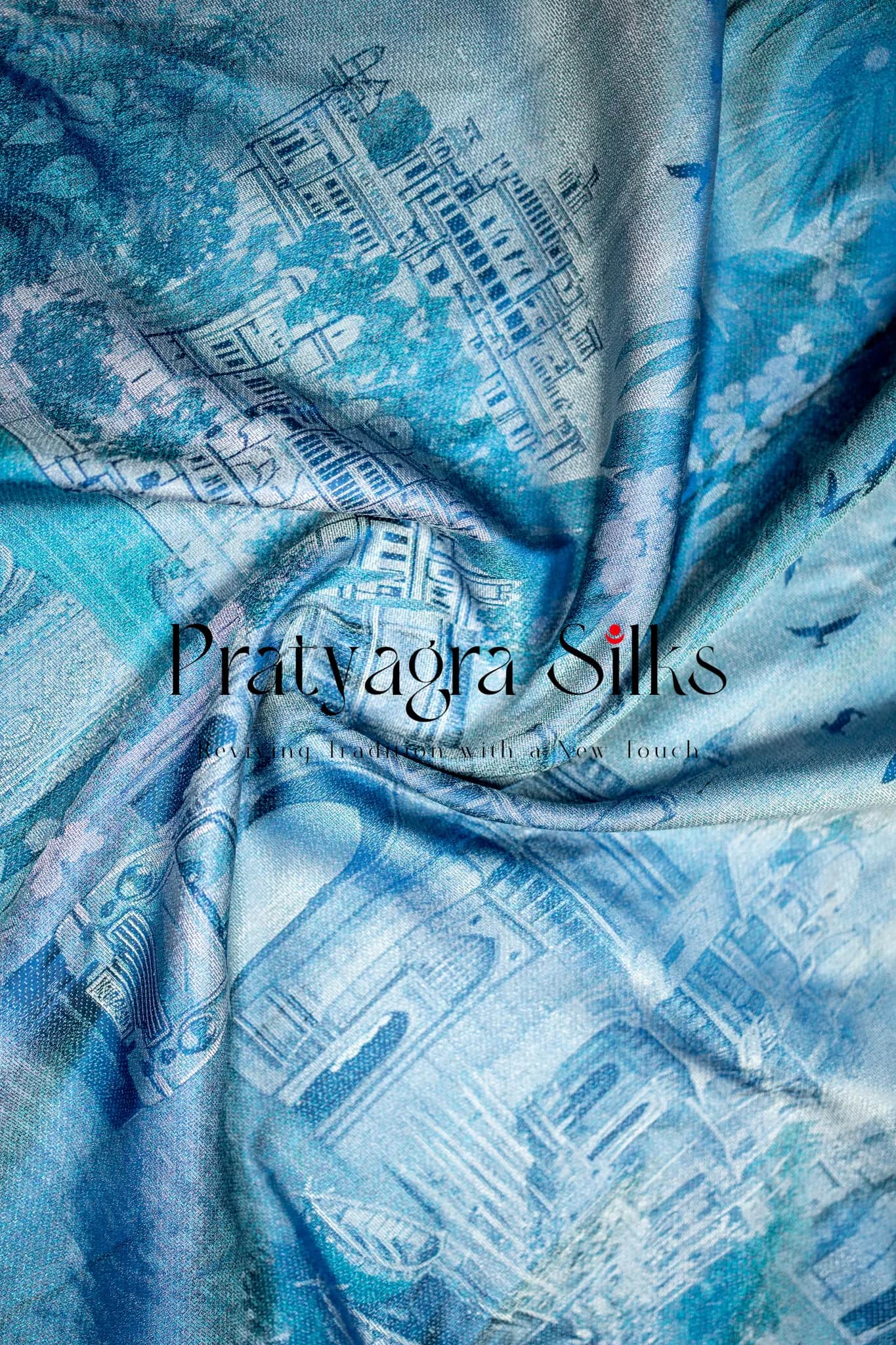 The Royal Ghats Storytelling Silk Saree Pure silk sarees online in India | Pratyagra Silks